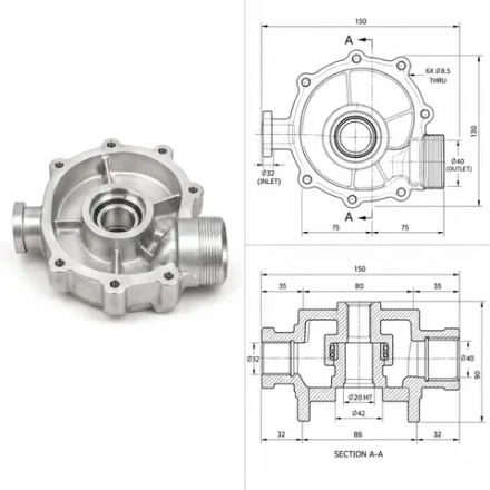Изготовление корпуса насоса