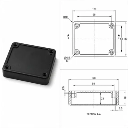 Фрезеровка корпусов приборов из ABS ударопрочных