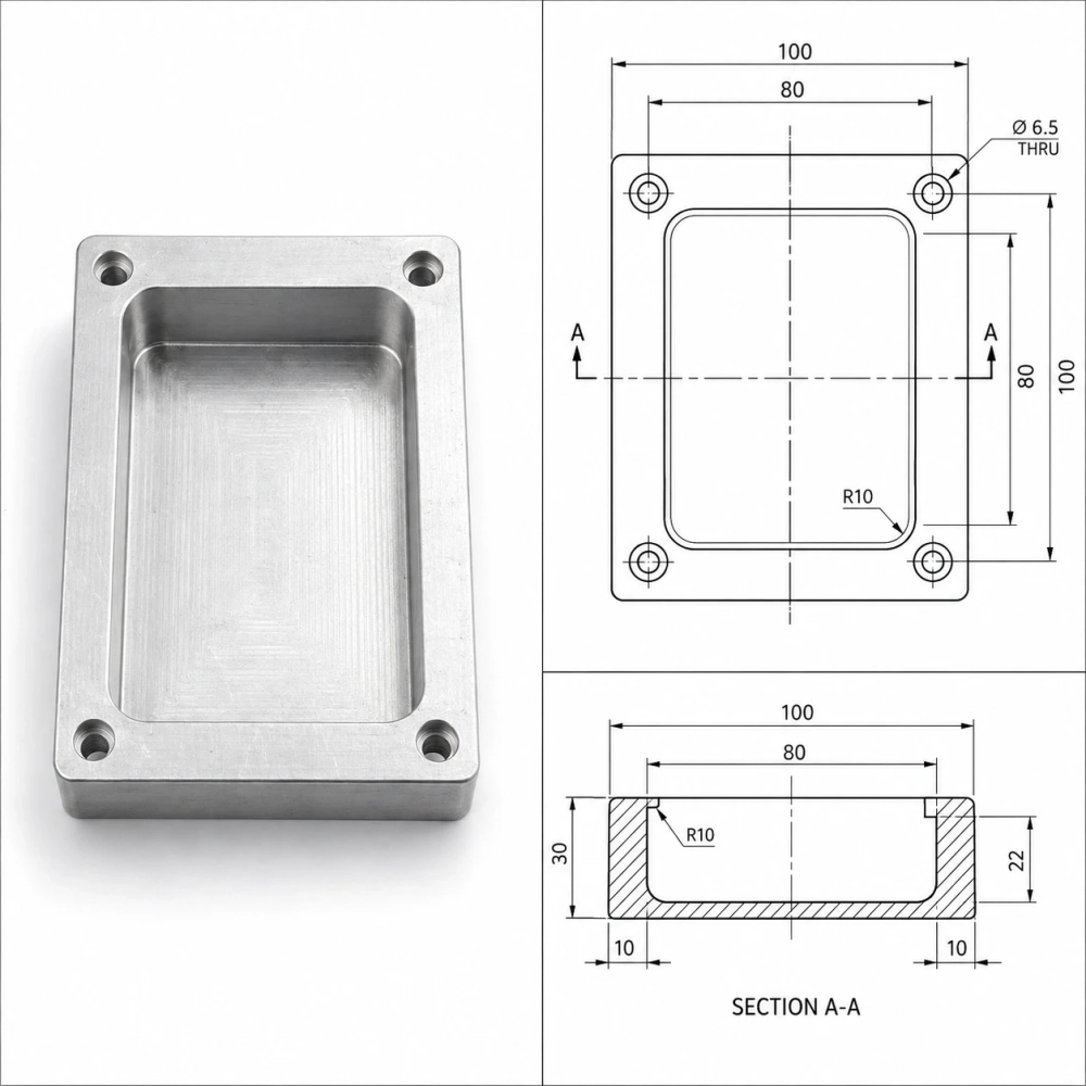 Фрезеровка подшипниковых корпусов из алюминия